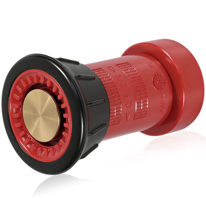 Happy Tree 1-1/2" NST/NH Fire Hose Nozzle Spray Polycarbonate Jet Fog Industrial Fireman 1.5" Nozzle 75 gpm Fire Equipment FHSN02 - Image 1
